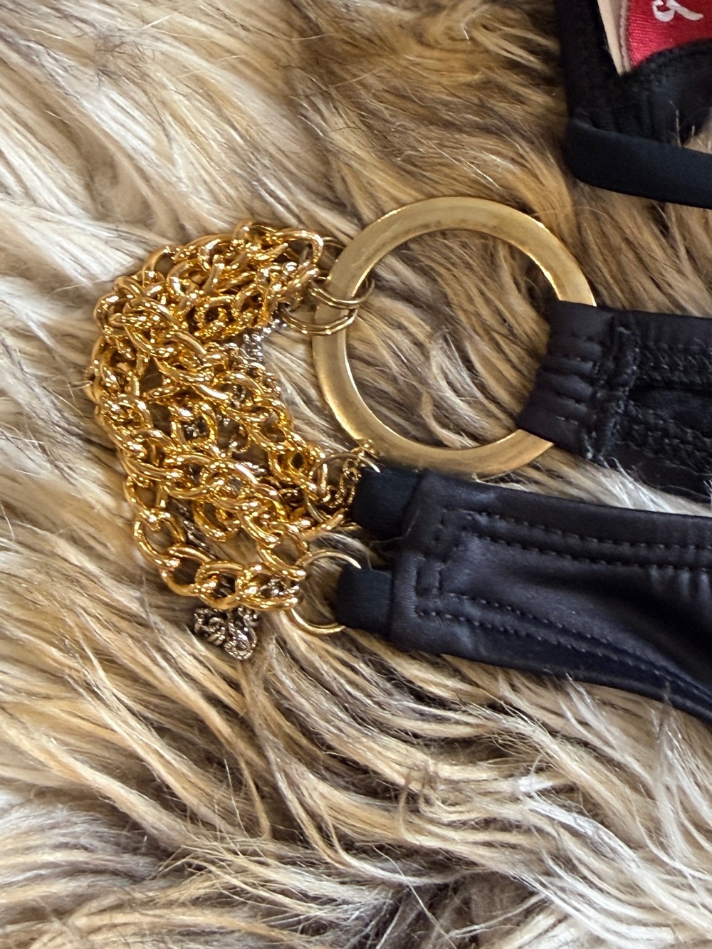 Vintage Y2K Guess Black Chain-Accent Triangle Bikini Set (S) - Picture 9 of 10